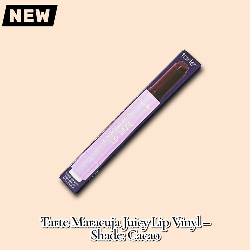 New NIB Tarte Maracuja Juicy Lip Vinyl Lipstick – Shade: Cacao